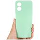 Mobigear Rubber Touch Coque OPPO A17 Coque arrière en Silicone - Vert