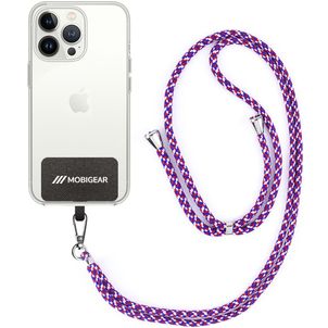 Mobigear Lanyard - Cordon de téléphone universel ajustable - Bleu / Rouge / Blanc