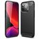 Mobigear Brushed Slim Coque iPhone 13 Pro Max Coque arrière en TPU Souple - Noir