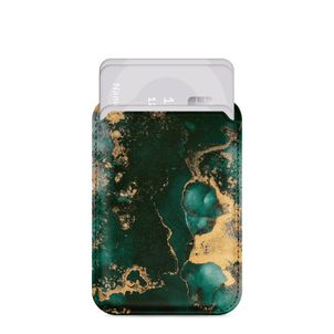 MIO Porte-cartes - 3 cartes - Compatible MagSafe - Green Marble