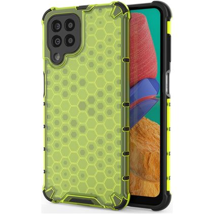 Mobigear Honeycomb Coque Samsung Galaxy M33 Coque arrière Rigide Anti-Chocs - Vert