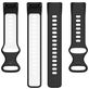 Mobigear Sport Dual Bracelet Silicone Fitbit Charge 5 Fermeture à clou et passant - Noir / Blanc