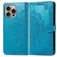 Mobigear Mandala iPhone 16 Étui Portefeuille - Bleu