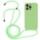 Mobigear Lanyard iPhone 14 Pro Max Silicone Coque avec cordon - Vert