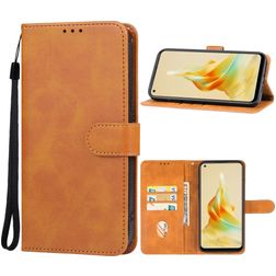 Mobigear Wallet Housse OPPO Reno 8T 4G Etui Porte-Monnaie - Marron