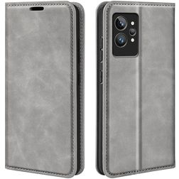 Mobigear Retro Slim Housse Realme GT2 Pro Etui Porte-Monnaie - Gris