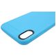 Mobigear Grip Coque iPhone XS Coque arrière en TPU Souple avec Support Amovible - Bleu
