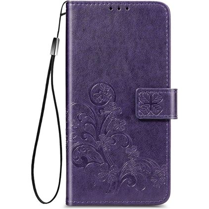 Mobigear Clover Housse OPPO Reno 4 Etui Porte-Monnaie - Violet