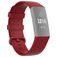 Mobigear Cross Bracelet Silicone Fitbit Charge 4 Fermeture boucle ardillon - Rouge