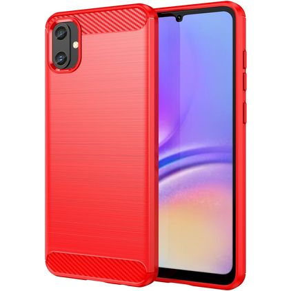 Mobigear Brushed Slim Coque Samsung Galaxy A05 Coque arrière en TPU Souple - Rouge