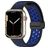 Mobigear Sport Plus Mag Bracelet Silicone pour Apple Watch Fermeture magnétique - 42/41/40/38 mm - Noir / Bleu