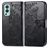 Mobigear Butterfly Housse OnePlus Nord 2 Etui Porte-Monnaie - Noir