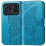 Mobigear Butterfly Housse POCO C40 Etui Porte-Monnaie - Bleu