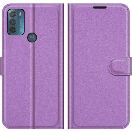 Mobigear Classic Housse Motorola Moto G50 Etui Porte-Monnaie - Violet