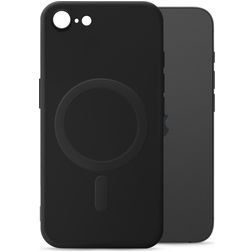 My Style Protective Flex Coque iPhone SE (2022) MagSafe Coque arrière en TPU Souple - Noir