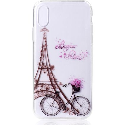 Mobigear Design Coque iPhone XS Max Coque arrière en TPU Souple - tour Eiffel