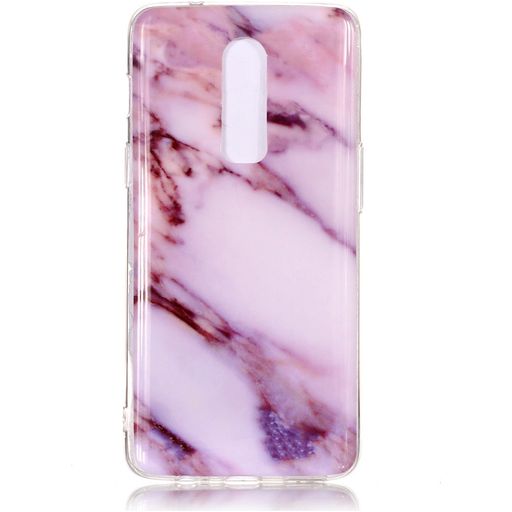 Mobigear Marble Coque OnePlus 6 Coque arrière en TPU Souple - Violet