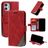 Mobigear Rhombus iPhone 12 Mini Étui Portefeuille - Rouge