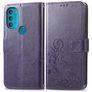 Mobigear Clover Housse Motorola Moto G71 5G Etui Porte-Monnaie - Violet