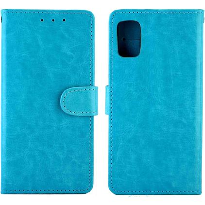 Mobigear Wallet Housse Samsung Galaxy M51 Etui Porte-Monnaie - Bleu