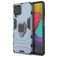 Mobigear Armor Ring Samsung Galaxy M53 Plastique rigide Coque arrière Antichoc avec bague de maintien - Bleu