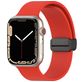 Mobigear Sport Mag Bracelet Silicone Apple Watch Fermeture magnétique - 49/46/45/44 mm - Rouge