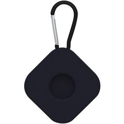 Mobigear Square Key Coque Apple AirTag Porte-clés en Silicone Souple - Noir