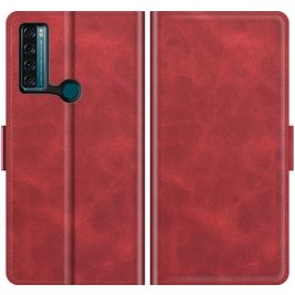 Mobigear Slim Magnet Housse TCL 20 SE Etui Porte-Monnaie - Rouge