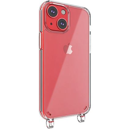 Mobigear Mix & Match Transparent iPhone 13 Mini TPU souple Coque avec cordon - Transparent