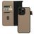 Mobiparts Housse iPhone 15 Pro Max MagSafe Etui avec Coque Détachable en Cuir Véritable Porte-Monnaie - Taupe