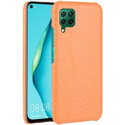 Mobigear Croco Coque Huawei P40 Lite Coque arrière Rigide - Orange