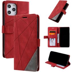 Mobigear Rhombus Housse iPhone 12 Pro Max Etui Porte-Monnaie - Rouge