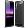 Mobigear Brushed Slim Coque Sony Xperia 10 II Coque arrière en TPU Souple - Noir