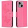Mobigear Butterfly Housse iPhone 15 Plus Etui Porte-Monnaie - Magenta