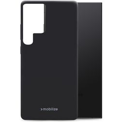 Mobilize Rubber Gelly Coque Samsung Galaxy S24 Ultra Coque arrière en TPU Souple - Matt Black