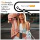 Mobigear Lanyard Card iPhone 17 Coque avec cordon en Silicone et Porte-Cartes - Noir
