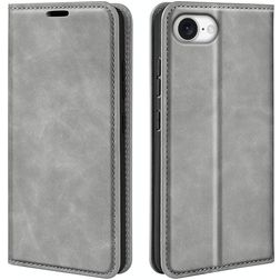 Mobigear Retro Slim Housse iPhone 16e Etui Porte-Monnaie - Gris
