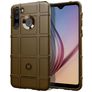 Mobigear Rugged Shield Coque Samsung Galaxy A21 Coque arrière en TPU Souple Anti-Chocs - Marron