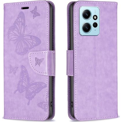 Mobigear Butterfly Housse Xiaomi Redmi Note 12 Etui Porte-Monnaie - Violet