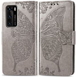Mobigear Butterfly Housse Huawei P40 Etui Porte-Monnaie - Gris