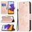 Mobigear Butterfly Housse Samsung Galaxy A22 5G Etui Porte-Monnaie - Rose doré