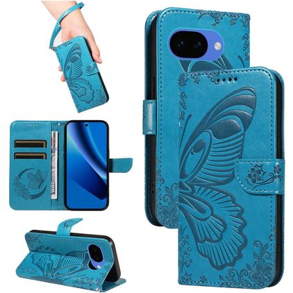 Mobigear Butterfly Housse Google Pixel 10a Etui Porte-Monnaie - Bleu