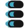 Xccess Selfie Camera - Cache webcam Curseur de Confidentialité - Noir - 3-Pack (Lot de 3)