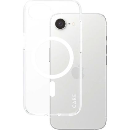 CARE by PanzerGlass Flagship Coque Transparente iPhone 17e MagSafe Coque arrière Rigide - Transparent