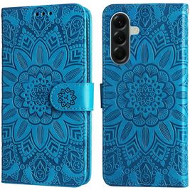 Mobigear Sunflower Housse Samsung Galaxy A57 Etui Porte-Monnaie - Bleu