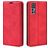 Mobigear Retro Slim Housse TCL 30 Plus Etui Porte-Monnaie - Rouge