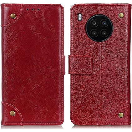 Mobigear Ranch Housse HONOR 50 Lite Etui Porte-Monnaie - Bordeaux