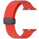 Mobigear Sport Mag Bracelet Silicone Apple Watch Fermeture magnétique - 49/46/45/44 mm - Rouge