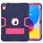 Mobigear ShieldStand Coque iPad 11 (2025) Coque arrière en Plastique rigide,Silicone + Support Amovible - Rose / Bleu Marin