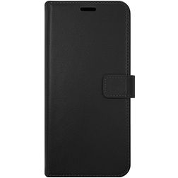 Valenta Gel Skin Housse iPhone 14 Pro Etui en Cuir Véritable Porte-Monnaie - Noir